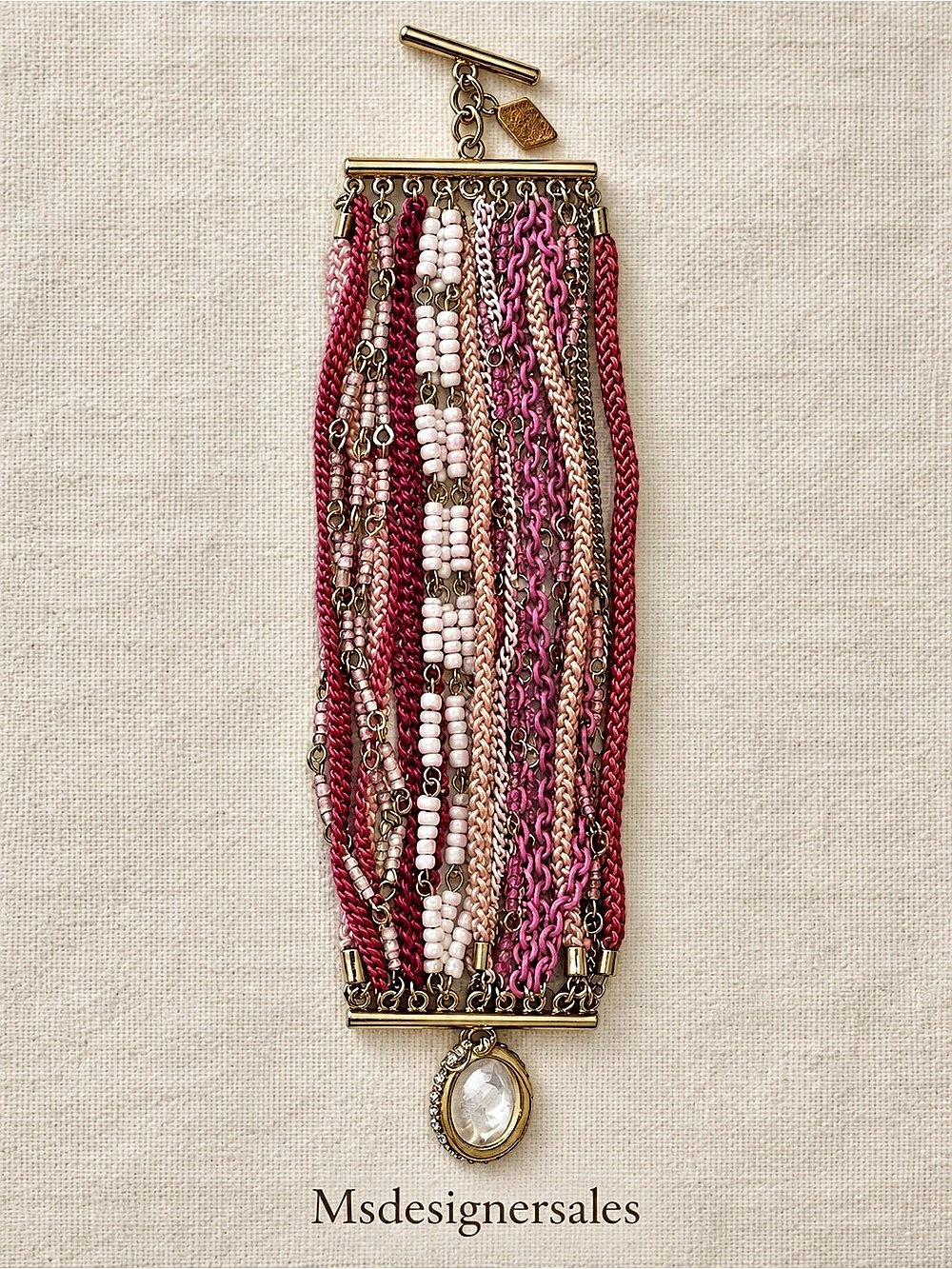 Statement Bracelet Pink & White NWT 187